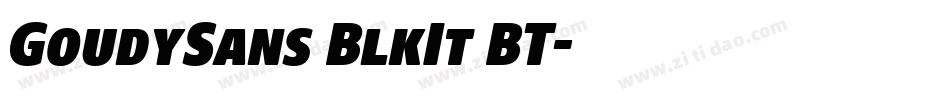 GoudySans BlkIt BT字体转换